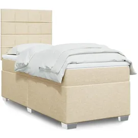 vidaXL Boxspringbett 120 x 190 cm Creme