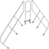 MUNK zweiter Handlauf Aluminium-Überstieg stationär/fahrbar 45° 6 Stufen