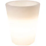 8 seasons Design Shining Classic Pot S, LED Pflanzkübel 34 x 39 cm (weiß), E27 Fassung inkl. Leuchtmittel in warmweiß, beleuchteter Pflanzkübel für innen + außen, Blumenkübel
