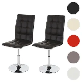 MCW Esszimmerstuhl MCW-C41 Kunstleder braun 2er Set