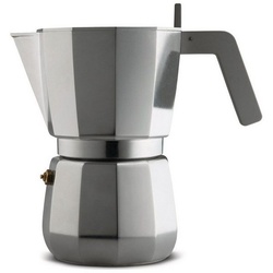 Alessi Espressokocher Moka für 9 Tassen, 0,45l Kaffeekanne, induktionsgeeignet silberfarben