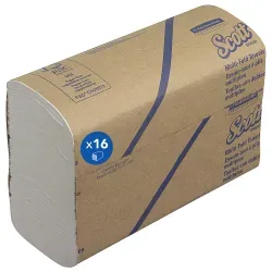SCOTT® Multifold Handtuchpapier, 1-lagig, 24 x 20,5 cm 3749 , 1 Karton = 16 Packungen à  250 Tücher = 4000 Stück
