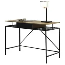 SalesFever Schreibtisch BxT: 132 x 55 cm, MDF/Metall/Kunststoff | beige