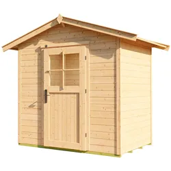 Gartenhaus WEKA "223 Gr.1, natur, 21 mm", beige (naturbelassen), Fußboden im Gartenhaus, ohne Rück- und Seitenwand, Gartenhäuser