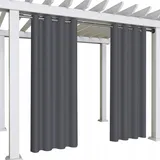 OEM Wasserdichter Gartenvorhang 155x200 Mit Ösen Graphit Terrasse, 1 Stück.