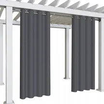 OEM Wasserdichter Gartenvorhang 155x200 Mit Ösen Graphit Terrasse, 1 Stück.