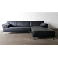 Rolf Benz Ecksofa ROLF BENZ Ecksofa Freistil 180 rechts Leder schwarz 260x170 cm, Echtleder