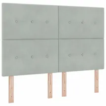 vidaXL Kopfteil Hellgrau 144 cm Samt