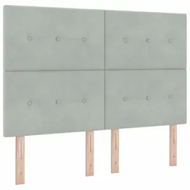 vidaXL Kopfteil Hellgrau 144 cm Samt