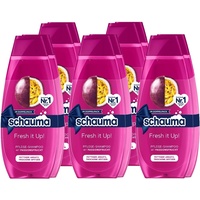 Schauma Schwarzkopf Shampoo Fresh it Up! Pflegendes Shampoo mit Passionsfrucht, bei fettigem Ansatz und trockenen Spitzen,2er Pack, 5x 2x 400ml