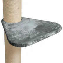 Happy Pet HAPPYPET Universal XL Liegeplatz für Kratzbaum 55 cm - Stabile Liegefläche, 600g Plüsch Zubehör Ersatz für Katzenkratzbäume, bis 15 kg, Grau