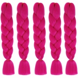 BYNYXI 5 Stücke Jumbo Braids Extensions, 120cm Kunsthaar zum Einflechten Twist Zöpfe Synthetik Crochet Hair Flechthaar Haarverlängerungen Einfarbige Ombre Jumbo Zöpfe Haar Flechten Extensions