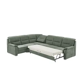 meinSofa Eckcouch Flachgewebe 2-Sitzer Grün