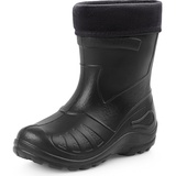 Ladeheid Gummistiefel Kinder federleichte und wasserdichte Eva Thermo Regenstiefel Gummistiefel gefüttert KL050 (Schwarz, 33 EU)