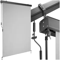 Tectake tectake® Senkrechtmarkise, verschiedene Größen, pulverbeschichtetes Aluminiumgehäuse, inkl. Wandhaltern