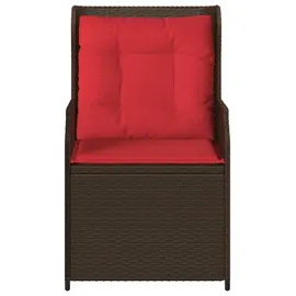 vidaXL Gartenbank 2 pcs 220 x 0 x 0 cm Braun