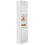 Pelipal Trier Hochschrank 195,5 x 50 x 33 cm Weiß Holz, Kunststoff, Metall, Spanplatte