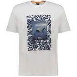 Boss T-Shirt 'Te_Tucan', - Dunkelgrau,Weiß,Dunkelblau - XL