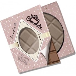 Lovely, Highlighter + Bronzer, Milky Chocolate Medium Matte Face Bronzer Chocolate Matte Bronzer Powder For Face & Body 9G