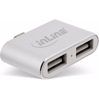 InLine Mini USB 2.0 Hub, USB C Stecker auf