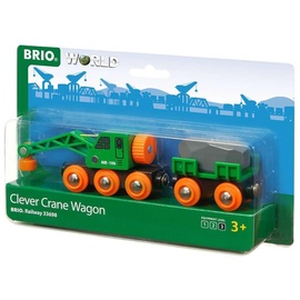 BRIO Grüner Kranwagen mit Anhänger (33698)
