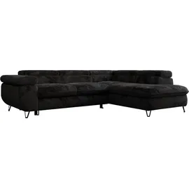 MKS Meble Eckcouch Schwarz 3-Sitzer