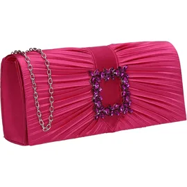 Swankyswans Chloe Clutch Medium Leather Fuchsia