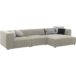 W.Schillig Eckcouch Polyester 3-Sitzer Beige