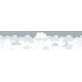 A.S. Création Borte selbstklebend Wolken Kinderzimmer 5 m x 15 cm Grau-Blau