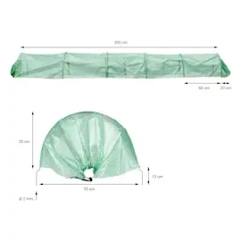 ECD Germany 1x Folientunnel Pflanztunnel Frühbeet Schutztunnel Gewächshaustunnel 300x55x35cm