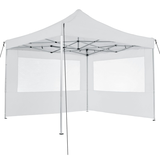 Tectake Faltpavillon 3 x 3 m inkl. 4 Seitenteile weiß