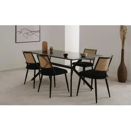 Möbel Kraft Oskar 90 x 75 x 180 cm schwarz