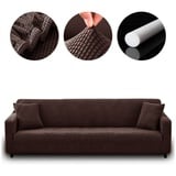 MULISOFT Sofahusse Sofahusse Stretch Sofa Abdeckung mit Elastische, Sofabezug 1/2/3/4 Sitzer Stretch Schonbezug Couchbezug braun 230 cm