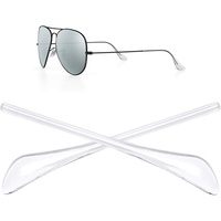 HiCycle2 Ersatz-Bügelspitzen für Ray-Ban Aviator RB3025 Sonnenbrillen-Bügelspitzen,transparente Farbe