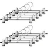 Kleiderbügel aus Metall, mit Clip, rutschhemmend, Hosenbügel, 30 Stück