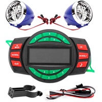 Fydun Motorrad MP3 Player BT, Wasserdichter LCD FM Radio Lautsprecher mit Unterstützung für das Aufladen des Telefons USB-Unterstützung USB-Wiedergabe TF-Karten-Wiedergabe MP3-Forma