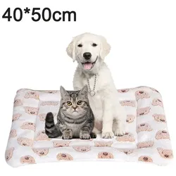 Lubgitsr Hundematte Hundedecke Sofa Hundedecke Flauschig Hunde Haustier Decken 40*50cm weiß