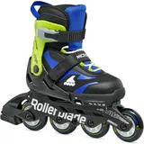 Rollerblade Microblade Inline-Skates für Jungen, Freizeit Inliner, Kinder, Schwarz/Blau, 36.5-40.5
