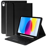 KBCASE iPad 10 Generation Hülle mit Tastatur Slim Tastatur Hülle für iPad 10. Gen 2022 10,9 Magnetisch Abnehmbare Bluetooth Tastatur mit Deutscher QWERTZ Layout für iPad A2696/A2757/A2777