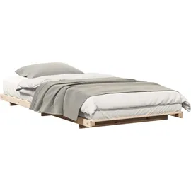 vidaXL Bodenbettgestell Braun 75 x 190 cm Massivholz Kiefer