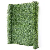 Mendler Balkonsichtschutz N77, Sichtschutz Windschutz Verkleidung für Balkon Terrasse Zaun ~ 300x100cm Tanne hell