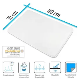 Sanilo Badteppich World Map Braun 70 x 110 cm