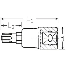 Stahlwille Schraubendrehereinsatz (1/2") Gr.M12 L.60 mm 119 g