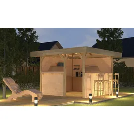 Weka Gartenlaube 657 360x349cm Pavillon natur (657.3535.00.02)
