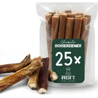 Breers Pet Food Ochsenziemer getrocknet 12 cm 25 Stück Kausnack Hundeleckerli, 25St., Harter Kauartikel, Leckerli getreidefrei, Kausnack zuckerfrei