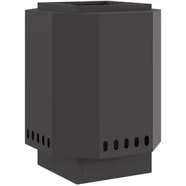 vidaXL Rauchfreie Feuerschale Schwarz 38x38x51 Cm Aus Stahl - Vidaxl