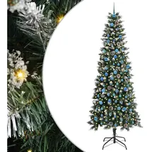 vidaXL Künstlicher Weihnachtsbaum mit 300 LEDs Grün 240 cm