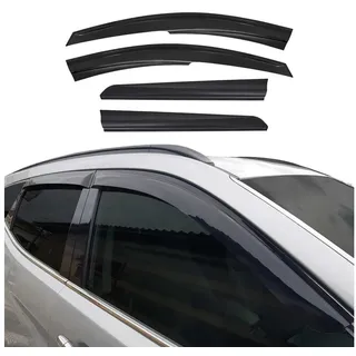 Omac 4X Windabweiser Regenabweiser, kompatibel mit Dacia Duster 2010-2017 Acryl Dunkel