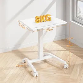 SENSE7 Schreibtisch Höhenverstellbar Weiß