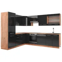 Vicco Eckküche, Anthrazit, Eiche Wotan, L-Form,L-Form, 227x82x287 cm, Küchen,